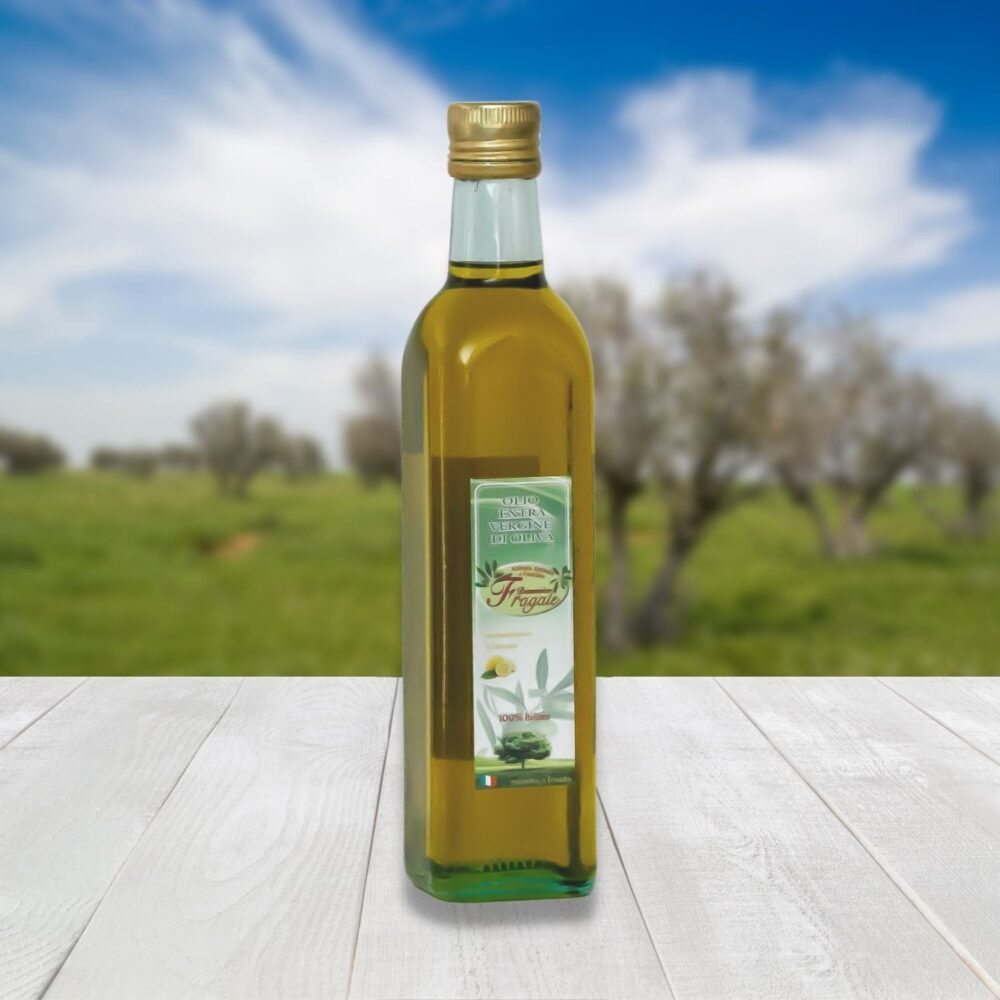 bottiglia da 1lt di olio evo monocultivar al limone